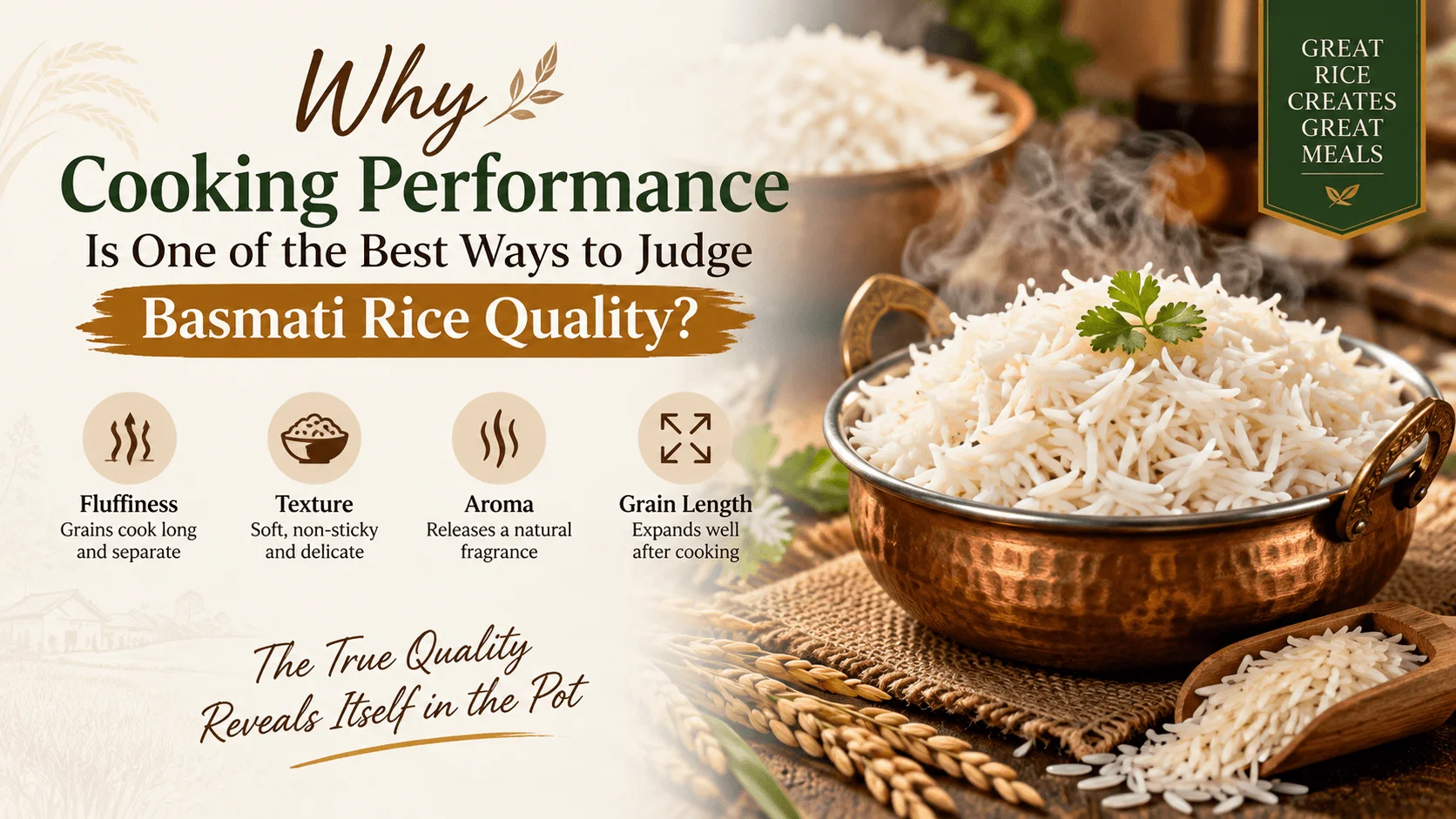 Why Cooking Performance Is One of the Best Ways to Judge Basmati Rice Quality?